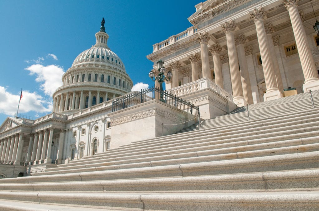 U.S Capitol in Washington, D.C. with steps in the foreground.