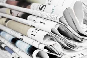 stack of newspapers